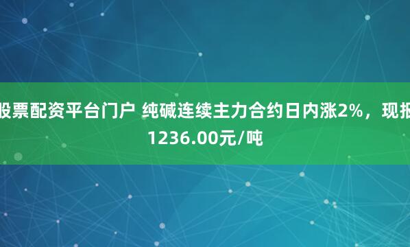 股票配资平台门户 纯碱连续主力合约日内涨2%，现报1236.00元/吨
